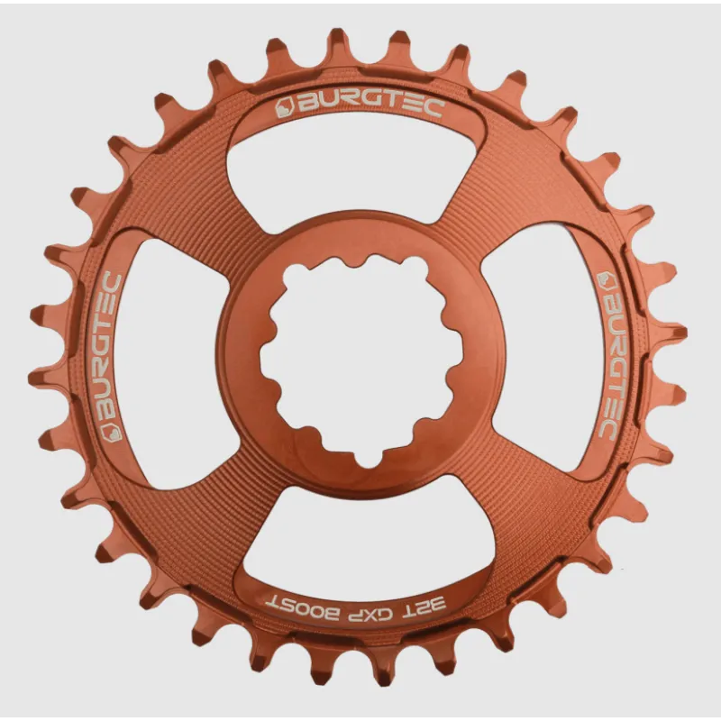 Pinion față pentru bicicleta BURGTEC GXP Boost 3mm Offset Thick Thin Chainring ­34T ­Kash Bronze Livrare expres